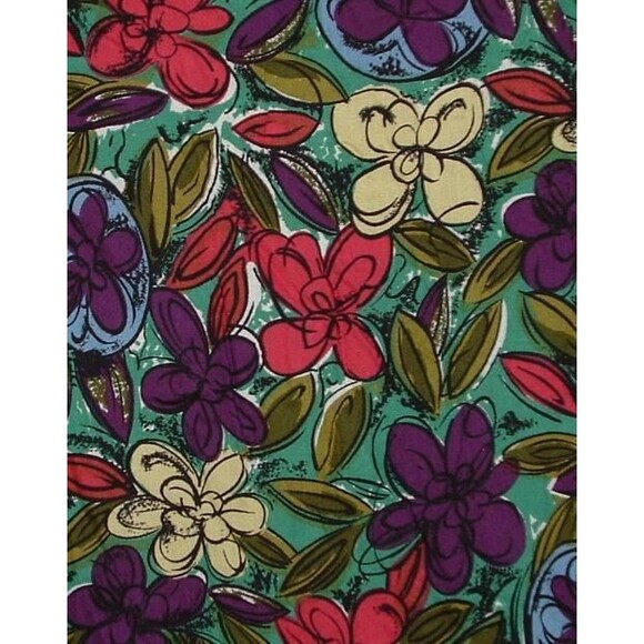 Colorful Floral Sz Small Button Up Romper 1 pc Shorts Outfit PEARL RIVER - Picture 4 of 4